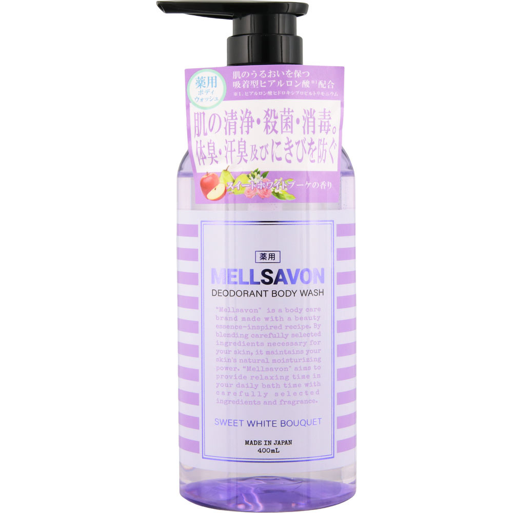 Mellsavon Deodorant Body Wash Sweet White Bouquet 400ml